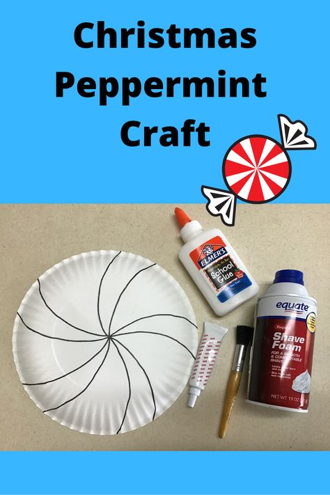 Peppermint Preschool Activities, Peppermint Crafts For Kids, Peppermint Crafts, Encourage Mint, Christmas Peppermint, School Glue, Puffy Paint, Sugar Craft, Classroom Crafts