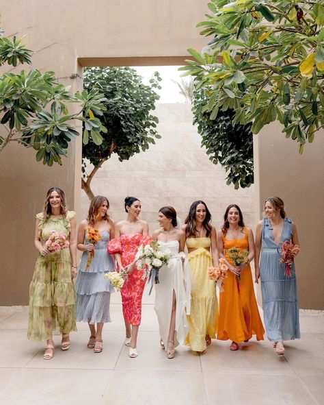 Spring Bridesmaids Dresses, Spring Bridesmaids, Bright Bridesmaid Dresses, Spring Bridesmaid Dresses, Cabo Wedding, Dress Code Wedding, Bridesmaid Inspiration, Bridesmaid Dress Colors, Wedding Attire Guest