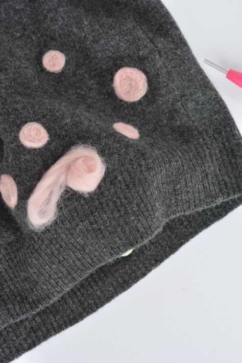 How to repair moth holes in a sweater 3 Visible Mending Stitches, Mending Clothes, Make Do And Mend, Visible Mending, Embroidery Sweater, Repair Clothes, Needle Felt, Fashion Diy, Swansea