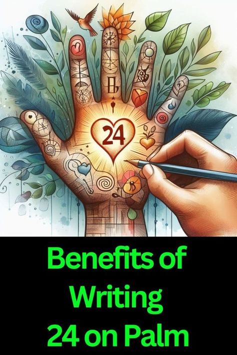 5 Powerful Benefits of Writing 24 on Palm: Enhance Your Luck and Prosperity #Numerology #numerologyreading #numerologynumbers #SelfDiscovery #Number24 Numerology Remedies, Wallpaper Healing, Abundance Wallpaper, Healing Reflexology, Devotional Images, Number Magic, Divya Drishti, Quantum Realm, Manifestation Prayer