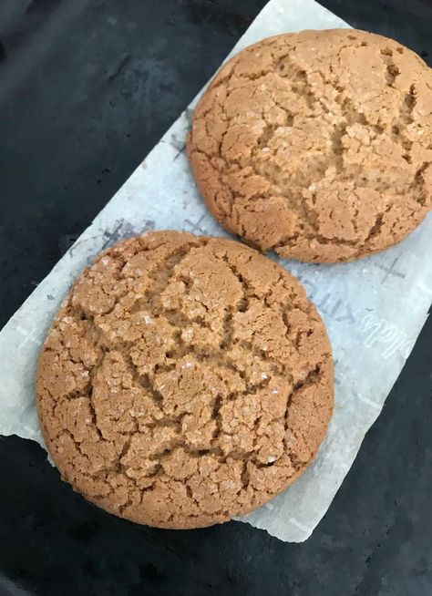 Giant Chewy Molasses Cookies - Cookie Madness Giant Chewy Molasses Cookies, Chewy Gingerbread Molasses Cookies, Giant Molasses Cookies Taste Of Home, Giant Ginger Cookies, Molasses Sugar Cookies, Giant Molasses Cookies, Old Fashioned Molasses Cookies, Cookie Holiday, Chewy Molasses Cookies