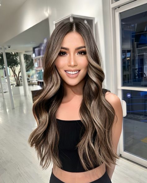 MIN KIM | OC HAIRSTYLIST | chocolate truffle: a luxurious shade 🤎✨ . . . #brunettebalayage #brunettehighlights #brunettespecialists #brunettehair #ochairstylist… | Instagram Brown Hair Tones, Sophisticated Hairstyles, Hair Color Chocolate, Brown Hair Looks, Brown Ombre Hair, Brown Hair Inspo, Brunette Hair With Highlights, Gorgeous Hair Color, Brunette Balayage Hair