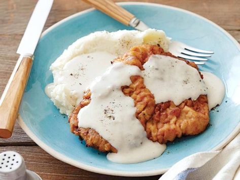 Kardea Brown's Best Comfort Food Recipes | Delicious Miss Brown | Food Network Chicken Fried Steak Easy, Country Fried Steak, White Gravy, Country Fried, Fried Steak, Cube Steak, Coquille Saint Jacques, Country Cook, Chicken Fried Steak