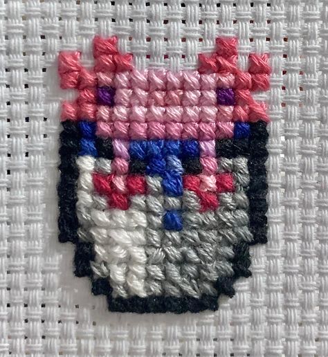 Minecraft Axolotl in bucket cross stitch xd Cross Stitch Patterns Minecraft, Minecraft Embroidery Designs, Crochet Minecraft Axolotl, Cross Stitch Axolotl, Axolotl Cross Stitch Pattern, Minecraft Cross Stitch Pattern, Cross Stitch Minecraft, Embroidery Minecraft, Axolotl Embroidery