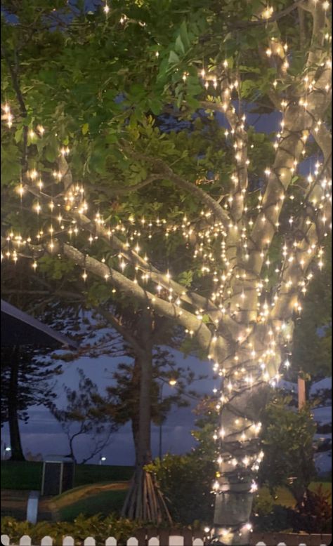 Fairy Lights Aesthetic Wallpaper, Birthday Fairy Lights, Fairy Lights Aesthetic, Forest Bedroom Ideas, Tree Fairy Lights, Garden Fairy Lights, Romanticise Life, Fairy Lights In Trees, Light Fairy