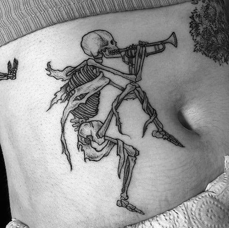 Dancing Tattoo, Dance Tattoo, Tattoo Beautiful, Engraving Tattoo, Skeleton Tattoo, Bone Tattoos, Men Tattoos, Skeleton Tattoos, Mandala Tattoo Design