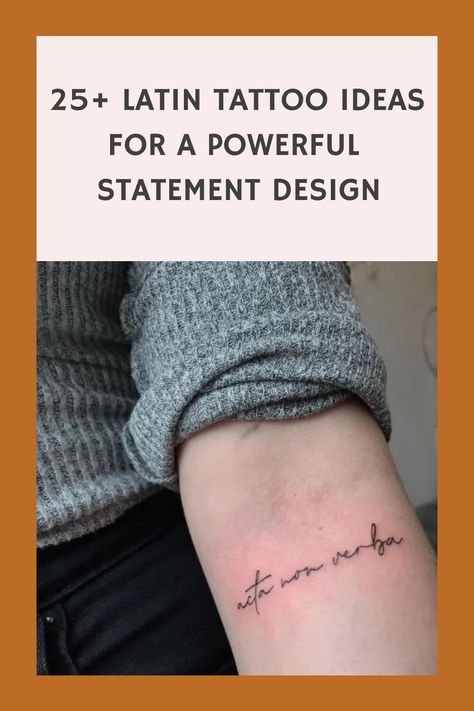 Find your next powerful statement tattoo design with these 25+ Latin tattoo ideas. Express yourself with timeless phrases and words in Latin that hold deep meaning. #LatinTattoo #TattooIdeas #InkInspiration Latin Tattoo Ideas, Latin Quote Tattoos For Women, Latin Word Tattoos, Loved Ones Tattoos, Latin Phrase Tattoos, Tattoos For Lost Loved Ones, Tattoos About Mom, Spanish Quotes Tattoos, Tattoos For Someone Who Passed