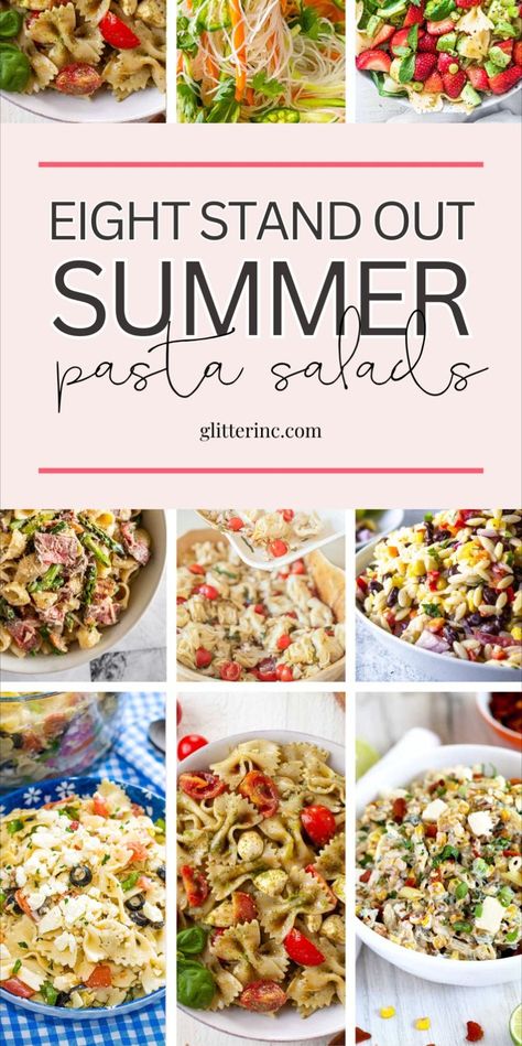 Check out the best pasta salads for summer! These simple, healthy, and cold recipes are great for parties. Each delicious pasta salad offers unique ideas that are sure to impress your guests. Perfect for any summer gathering! Delicious Pasta Salad Recipes, Poolside Pasta Salad, Summer Time Pasta Salad Recipes, Easy Summer Pasta Salad Recipes, Cold Recipes For Summer, Pasta Salads For Parties Side Dishes, On The Go Salads, Fresh Summer Salads Simple, Cold Pasta Salads For Summer