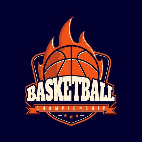 Hand drawn flat basketball logo | Free Vector #Freepik #freevector #basketball-logo #basketball #sports-logo #basketball-sports Basketball Logo Design, Basketball Designs, Basketball Background, Draw Logo, Basketball Logo, Logo Basketball, Basketball Championship, Gradient Logo, Logo Sport