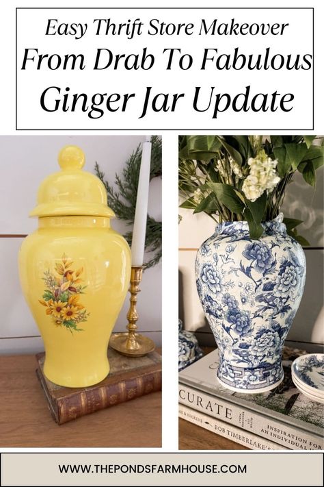 Chinoiserie Decoupage, French Clay Pots, Ginger Jar Painting, Blue Willow Decor, Diy Chinoiserie, Jars Decor, Chinoiserie Lamp, Chinoiserie Ginger Jars, Decoupage Tutorial