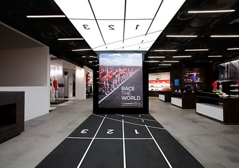 Running London, Interior Design Retail, Hp Gaming, Adidas Parley, Gym Design Interior, Sportswear Store, London Painting, Running Machines, Retail Concepts