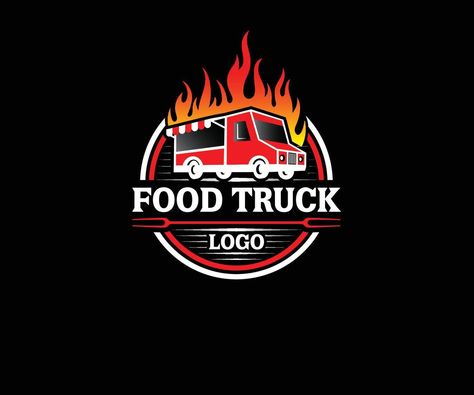 Food Truck Logo. Restaurant Delivery Service Food Truck Vector Logo. Food Truck Logo, Food Truck Design Logo, Truck Restaurant, Biodata Format, Truck Icon, Restaurant Delivery, Food Truck Design, Food Poster Design, Delivery Service