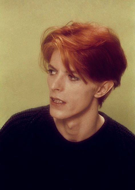 David Bowie David Bowie, Red Hair, A Woman, Red, Hair, White, Black