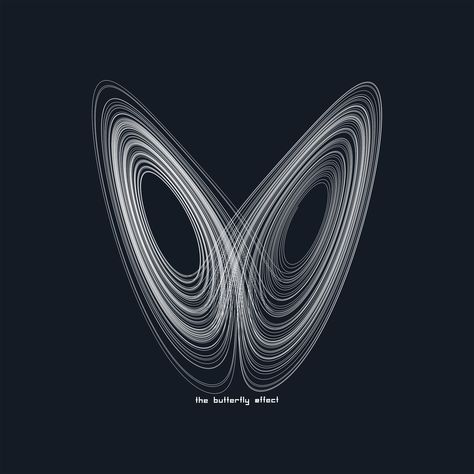 Butterfly Effect 
Lorenz Attractor 
Fractal Quantum Physics Chaos Geometric Design Quantum Physics Tattoo Ideas, Butterfly Effect Design, Lorenz Attractor Tattoo, Quantum Physics Tattoo, Quantum Physics Art, Quantum Physics Aesthetic, Butterfly Effect Theory, Butterfly Effect Tattoo, Lorenz Attractor