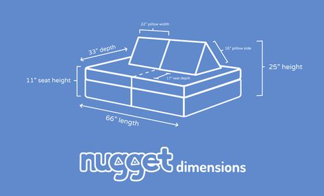 Nugget Comfort, Nugget Couch, Couch Dimensions, Diy Sofa Bed, Montessori Playroom, Sofa Inspiration, Montessori Furniture, Pool Noodle, Diy Sofa