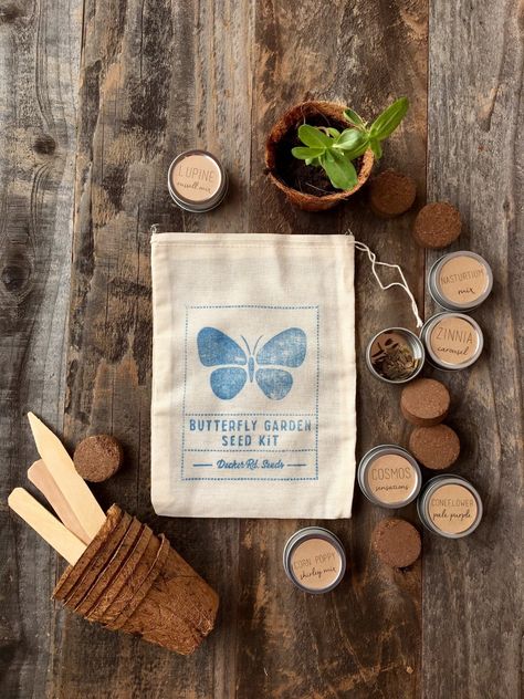 A seed kit that’s specifically designed to attract butterflies?! Are you kidding me?! <3 Best Gifts For Gardeners, Purple Cosmos, Ground Cover Seeds, Corn Poppy, Milkweed Seeds, Tattoo Plant, Flower Varieties, Grow Flowers, Seed Kit