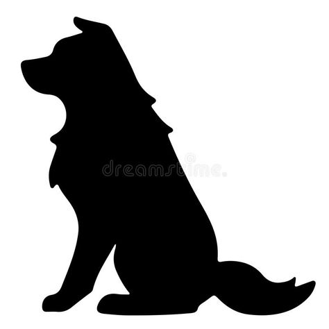 Dog Sitting Down Drawing, Sitting Dog Silhouette, Sitting Pose Illustration, Border Collie Dibujo, Border Collie Outline, Quilling Outlines, Black Dog Drawing, Border Collie Silhouette, Amber Tattoo