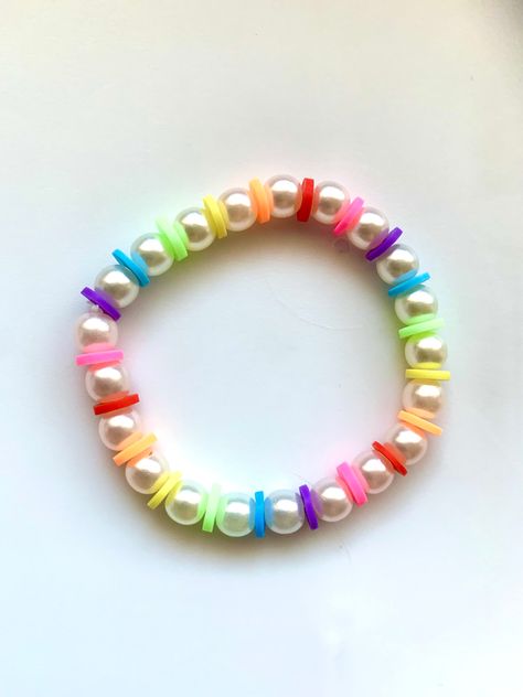 Make Clay Beads, Clay Bead Bracelets, Etsy Bracelets, Clay Bracelets, Clay Bead Necklace, Preppy Bracelets, Bracelets Easy, Clay Bead Bracelet, Wrist Stacks