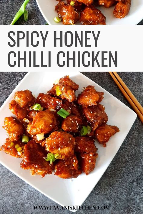 Chilli Honey Recipe, Honey Chilli Chicken Recipes, Chili Honey Chicken, Crispy Chilli Chicken, Honey Chilli Chicken, Fried Chicken Pieces, Chilly Chicken, Slimmers World Recipes, Crispy Honey Chicken