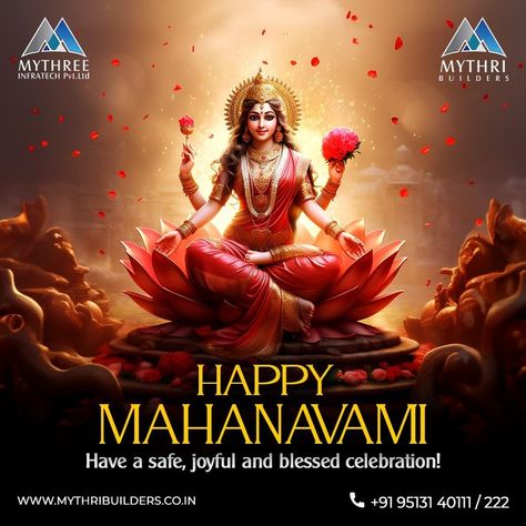 Happy Navami! As we celebrate the end of Navratri, may the blessings of Goddess Siddhidatri fill your homes with success, happiness, and fulfilment. Visit www.mythribuilders.co.in or Call @ +91 95131 40111/ +91 95131 40222 #MythriBuilders #MythriSapphire #Mythrisquare #Mythrisunshine #Mythrisignature #Builders #Nammabengaluru #Amenities #LuxuryHomes #RealEstate #Property #Bangalore #dreamhomes #properties #navarathri #navarathrispecial #day9 #Siddhidatri Happy Navarathri, Goddess Siddhidatri, Good Morning Friends Images, Good Morning Friends, Bangalore, The End, Good Morning, This Is Us, Celebrities