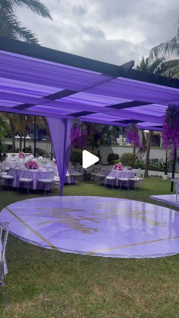 Pavilion Wedding Ceremony, Outdoor Wedding Reception Decorations, Black Pergola, Lilac Fabric, Wedding Decor Photos, Pavilion Wedding, Outdoor Wedding Reception, Accra, Lilac Purple