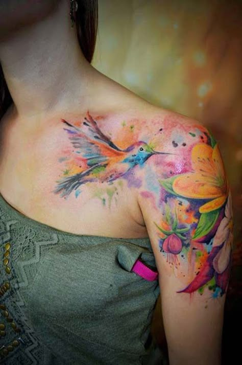 Perfect Shoulder Tattoos for Women | by tattolover | Medium Arms Tattoos, Tattoo Mujer, Watercolor Tattoo Sleeve, Feminine Shoulder Tattoos, Women's Shoulder Tattoo, Male Tattoos, Vogel Tattoo, Small Shoulder Tattoos, Beautiful Arms