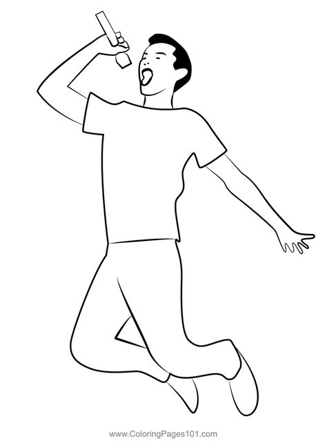 Singer 8 Coloring Page Singer Drawing Poses, Preschool Worksheets, Drawing Poses, Doodle Drawings, Coloring Pictures, Free Kids, Printable Coloring, Printable Coloring Pages, Coloring Pages For Kids