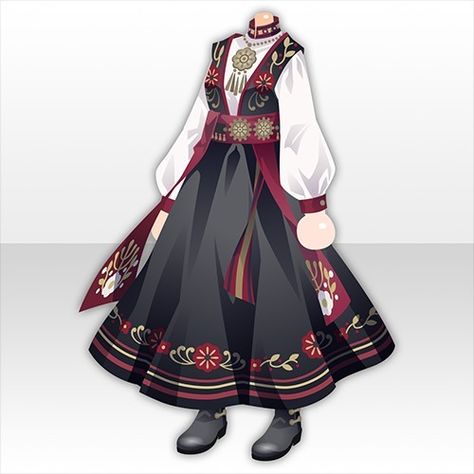 Culture Outfits Traditional, Fantasy Traditional Clothing, Mondstadt Clothing, Traditional Russian Clothing, Outfit Adoptables, Russian Clothing, Manga Hair, Clothing Sketches, Tiny Clothes