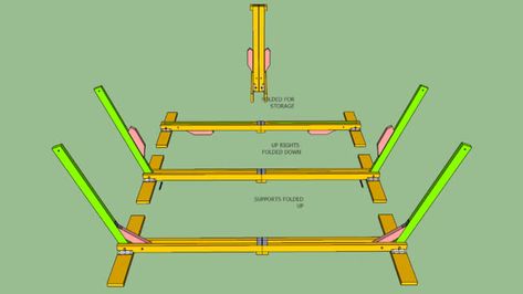 Hammock Stand made of 2x4 lumber and foldable for storage - 3D Warehouse Hammock Stand Diy, Backyard Solar Lights, 2x4 Lumber, Diy Hammock, Hammock Stand, Wood Shop Projects, Wood Project, Hammock Camping, 3d Warehouse