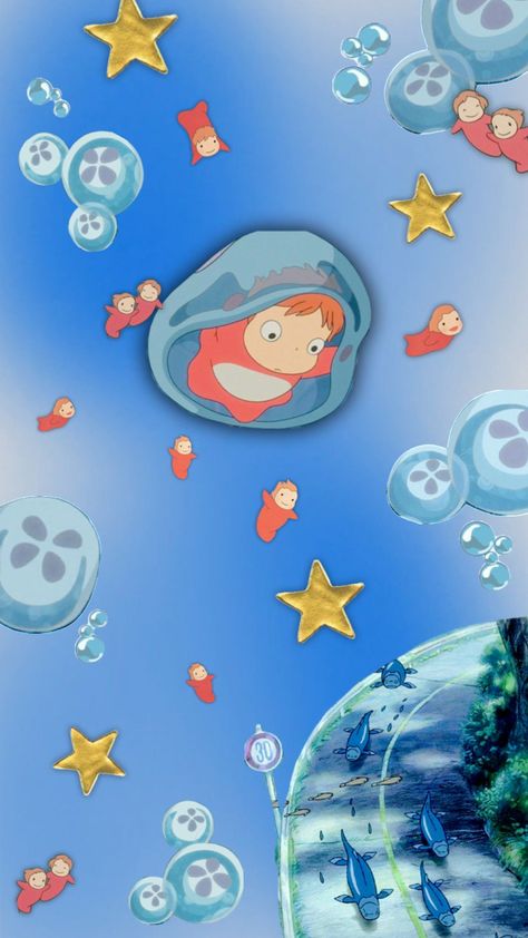 ponyo #ghibli #ponyo #shufflescollage Ghibli Ponyo, Studio Ghibli Background, Cocoppa Wallpaper, Ghibli Artwork, Studio Ghibli Movies, Studio Ghibli Art, Iphone Wallpaper Themes, Hello Kitty Iphone Wallpaper, Ghibli Art