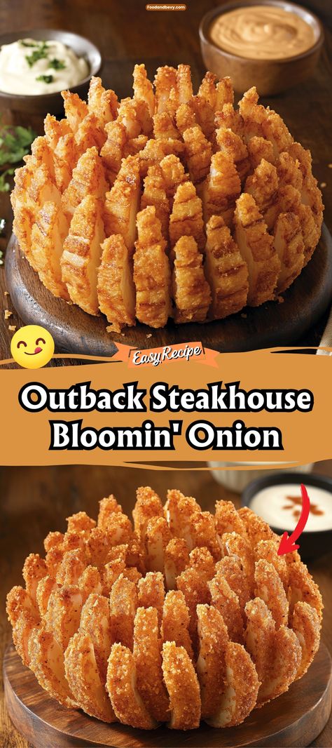 Recipes Using Purple Onions, Fried Onion Flower, How To Make A Blooming Onion, Air Fry Blooming Onion, Bloomin Onion Recipe, Blooming Onion Recipe Deep Fried, Outback Blooming Onion Recipe, Texas Roadhouse Blooming Onion, Steakhouse Appetizers