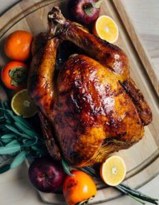 Citrus Herb Roasted Turkey, Butter Roasted Turkey, Easy Turkey Recipes Thanksgiving, Maple Bourbon Glaze, Easy Thanksgiving Turkey, Thanksgiving Turkey Recipe, Dry Brine Turkey, Herb Roasted Turkey, Roast Turkey Recipes