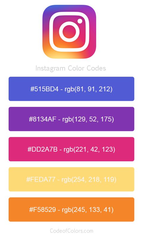 Instagram Color Pallete, Instagram Palette Theme, Instagram Logo Color, Instagram Colour Palette, Color Palette Instagram, Instagram Color Palette, Teacher Instagram, Instagram Png, Website Color Schemes