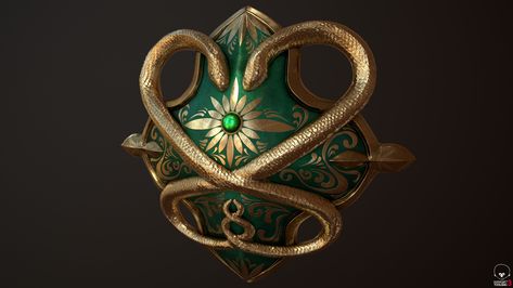 Chimera Viper Shield by Jasmine BrazeauOriginally from the light novel and anime The Rising of the Shield Hero - Render Low Res & "Game Ready" Low Res: 3DS Max 2019 High Res: ZBrush 2018 Baking & Textures: Substance Painter 2.0 Render: Marmoset Toolbag 3 Marmoset Toolbag, Knight Shield, Rising Of The Shield Hero, The Shield Hero, Dragon Shield, Shield Hero, Larp Costume, Substance Painter, Mystical World