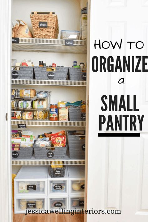 Closet Containers, Closet On A Budget, Pantry Closet Organization, Organize A Small Pantry, Cheap Closet, Laundry Room Hacks, Small Pantry Organization, Organized Pantry, Pantry Organisation