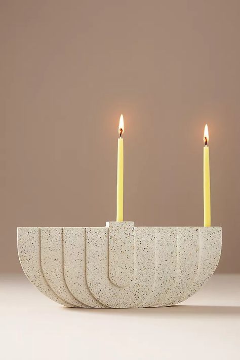 Hanukkah Décor and More | Anthropologie Ceramic Hanukkah Menorah, Jewish Ceramics, Ceramic Menorah, Chanukah Decor, Holiday 2024, White Cement, Fall Wedding Guest, Hanukkah Menorah, Fall Wedding Guest Dress