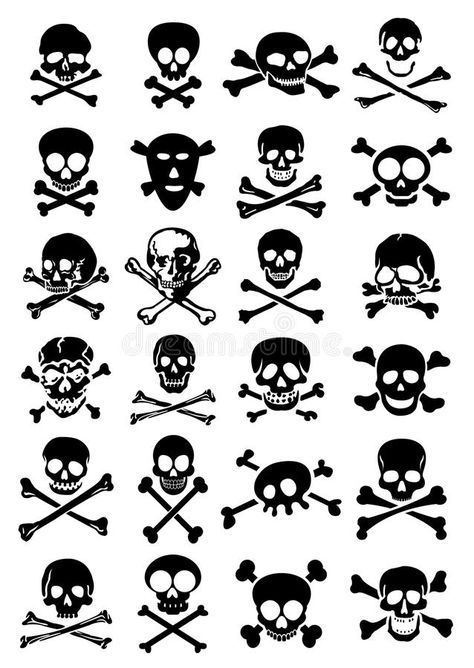 Simple Skull, Pirate Tattoo, Bone Tattoos, Skulls Drawing, Pirate Skull, Skull Drawing, Skull Tattoos, Skull And Crossbones, Skull Design