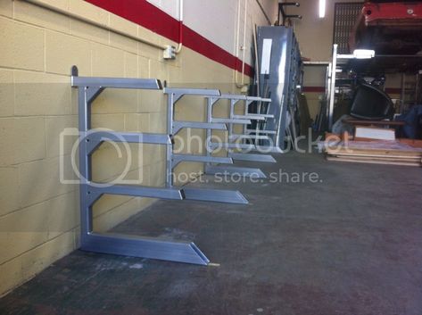 Home Made Projects or tools | Page 7 | Bronco Forum - Full Size Ford Bronco Forum Pallet Deck Diy, Steel Storage Rack, Lumber Storage, Steel Rack, Welding Shop, Metal Storage Racks, Steel Storage, Steel Racks, Welding Table