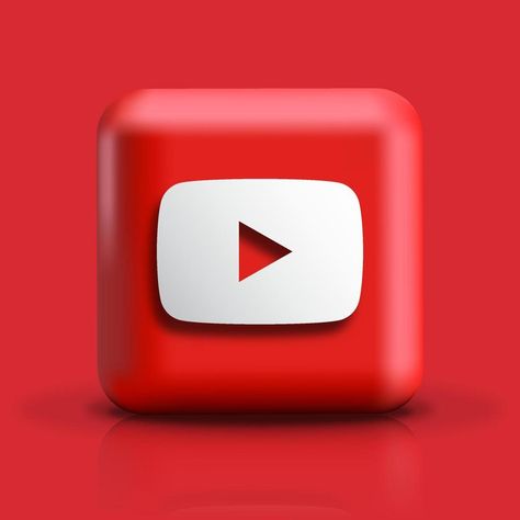 Youtube icon. 3D Social media icon. Vector Illustration Jawed Karim, Logo Real Madrid, Chad Hurley, Steve Chen, Social Media Icons Vector, Youtube Icon, Best Logos, App Background, San Bruno