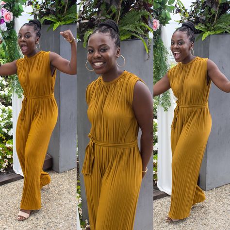 Wedding outfit melanin black girls Yellow Jumpsuit, Mustard Yellow, Wedding Outfit, One Shoulder Dress, Mustard, Shoulder Dress, One Shoulder, Fashion Inspo, Jumpsuit