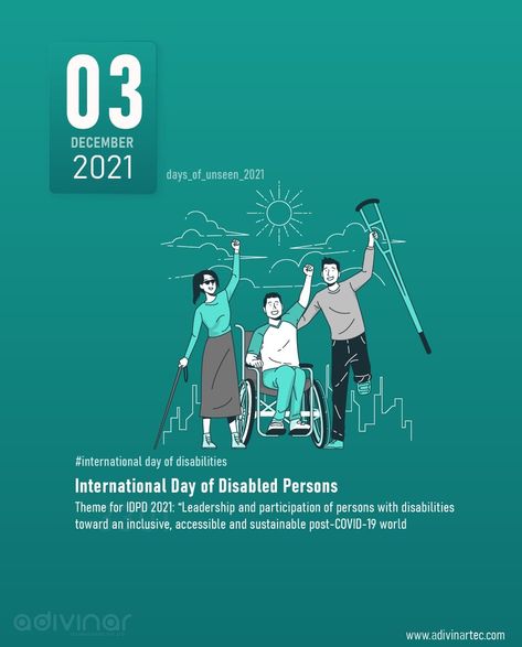 INTERNATIONAL DAY OF DISABILITY Thiruvanathapuram, Kerala #technologies #adivinar #adivinatec #adivinartechnologies #adivinartechnologiespvtltd #internationaldayofdisability #daysofunseen2021 #india #world #international #trivandrum #thiruvananthapuram #kerala #internationaldayofdisability #internationaldayofdisability2021 #internationaldayofdiet #internationaldayofdisabledpersons2019 #internationaldayofdisabilty #internationaldayofdiamondgirls #internationaldayofdisabledpersons2020 #int International Disabled Day, International Day Of Persons With Disabilities Poster Design, International Day Of Persons With Disabilities Poster, World Disabled Day Poster, International Day Of Disabled Persons, International Day Of Persons With Disabilities, Ads Banner, Thiruvananthapuram, Social Media Poster