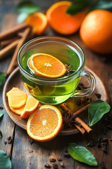 Simple and Soothing Orange Spice Green Tea Recipe Jasmine Milk Tea Recipe, Moroccan Mint Tea Recipe, Spiced Tea Recipe, Milk Thistle Tea, Mint Tea Recipe, Citrus Tea, Tea Facts, Licorice Tea, Turmeric Tea Recipe