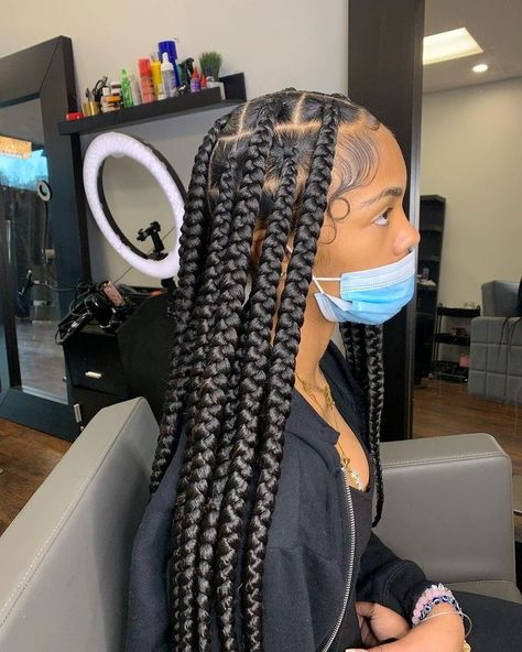 Medium Hair Braids, Cute Box Braids, Big Box Braids Hairstyles, Box Braids Hairstyles For Black Women, Cute Braided Hairstyles, Braided Cornrow Hairstyles, Braids Hairstyles Pictures, Cute Box Braids Hairstyles, Quick Braided Hairstyles