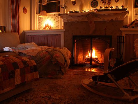 Posie Gets Cozy, The Fireplace, A Fire, Blankets, Fireplace, Bedroom, Bed