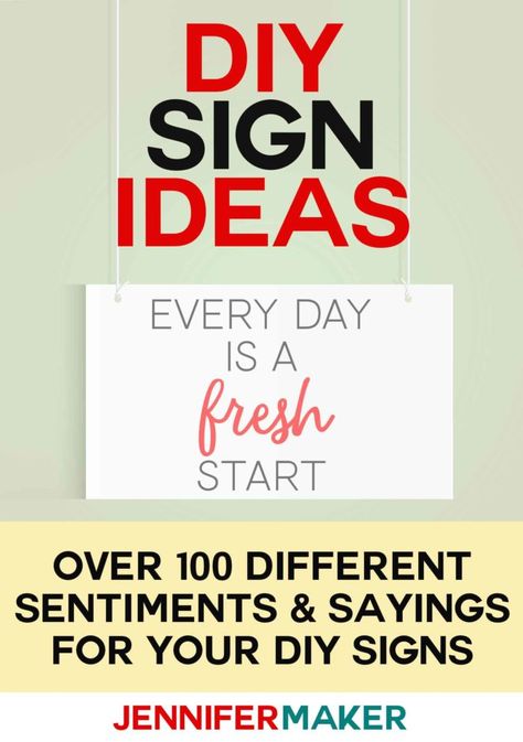 DIY SIgn Ideas, Sentiments & Sayings #diysign #signs #homedecor Word Signs Decor Sayings, Diy Signs For The Home Quotes, Diy Sign Ideas, Cute Wood Signs, Best Sayings, Jennifer Maker, Maker Project, Decorative Wall Art, Show Me The Money