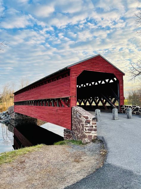 Sachs Covered Bridge, Fantasy Cabin, Covered Bridge Photo, Old Bridges, Truss Bridge, Pennsylvania Travel, 3 Picture, Rural Living, Wooden Bridge