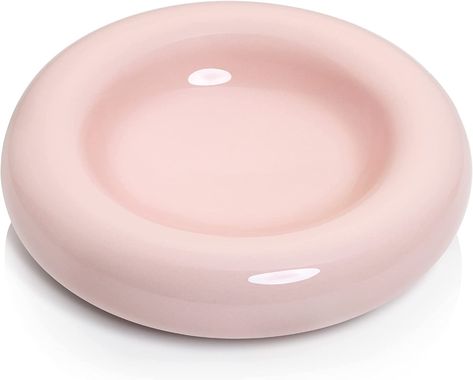 Amazon.com : CatGuru Cat Food Bowl, Ceramic Cat Bowls, No Spill Cat Bowl, Whisker Stress Free Cat Food Bowls, Non Skid Cat Bowls for Food and Water (Torus - Set of Two, Pink) : Pet Supplies Food And Water Bowls For Cats, Pink Cat Food Bowls, Cute Cat Food Bowl, Ceramic Cat Bowls, Cat Water Bowl, Pink Pet, Pink Bowls, Pet Food Mat, Food Bowls