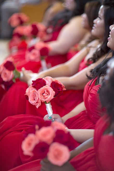 Pink And Red Wedding Groomsmen, Pink And Red Wedding Bouquet, Wedding Red And Pink, Red And Blush Wedding, Spiderman Ring, Bday Brunch, Pink Bouquets, Spring Wedding Color Palette, Wedding Color Palettes