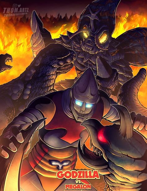 (1) thom.artz (COMMS OPEN) on Twitter: "Since we got #gigan coming here’s a little gigan tribute tweet #togo #godzilla #kaiju #FanArtFriday https://t.co/F89Zy6yqLm" / Twitter Kaiju Fanart, Jet Jaguar, Godzilla Vs Gigan, Godzilla Kaiju, Godzilla Comics, All Godzilla Monsters, Showa Era, Kaiju Art, Godzilla Vs