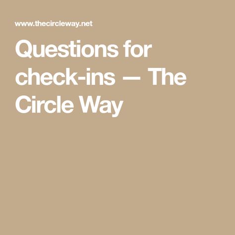 Therapy Questions, Group Ideas, Group Therapy, Therapy Ideas, The Circle, Check In, Counseling